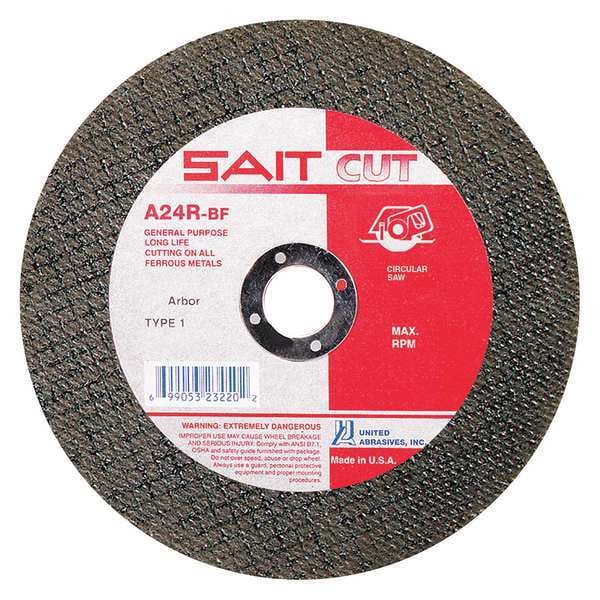 SAIT 23100 A24R Ruedas de corte portátiles de uso general 4-1/2" x 3/32" x 7/8", paquete de 5 - 23100