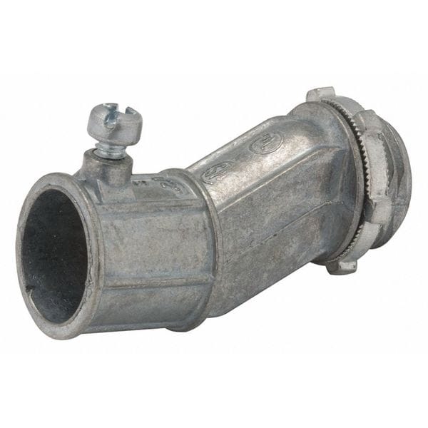 Raco EMT Connector, 3/4 in, Set Screw, Die Cast Zinc, Plain - 1763
