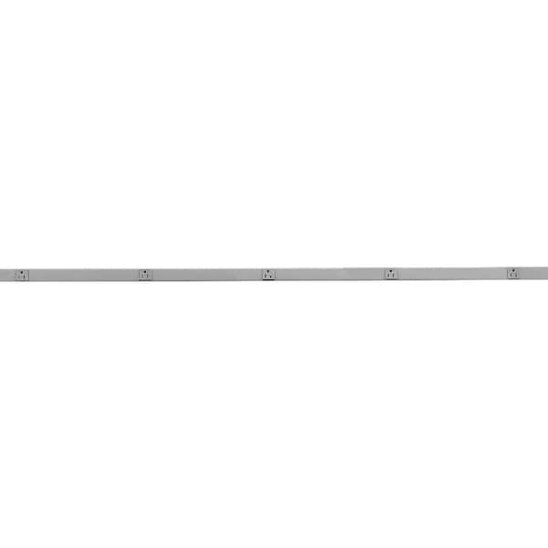 Hubbell Wiring Device-Kellems Metal PlugTrak, 15A 1 Circuit, 8 Receptacle, 6' Length, Gray - HBL20GB609GY