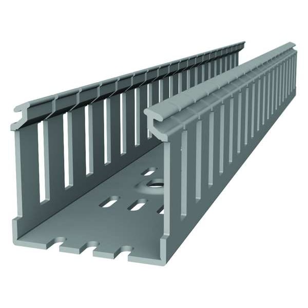Abb Wiring Duct, Wide Slot Wall, Gray, 6 ft. L - TYD2X2WPG6