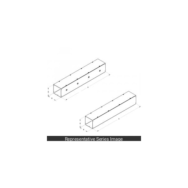 Hammond Straight Section w/o KO, 4 x 4 x 48, Galv - CWSC448GNK