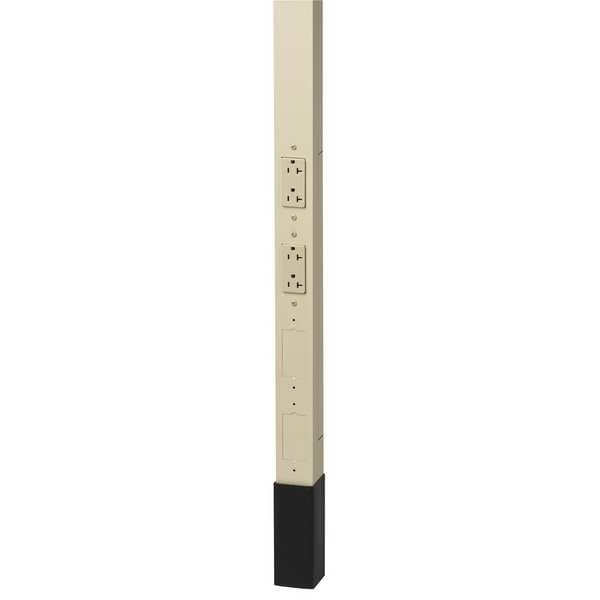 Hubbell Wiring Device-Kellems Alum Srvice Pole, Ivory, 12 ft. 2"L, 2.13"W - HBLPP12AI