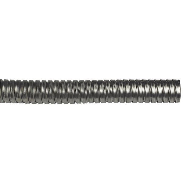 Calbrite Flexible Metallic Conduit, 1 in Trade Size, 25 ft, Stainless Steel, Polished - S61000CTFX