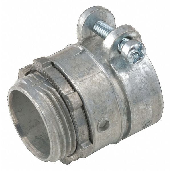 Raco Conduit Fitting Grounding Connector, 2 in, Push-On, Zinc Alloy, Gray - 2198