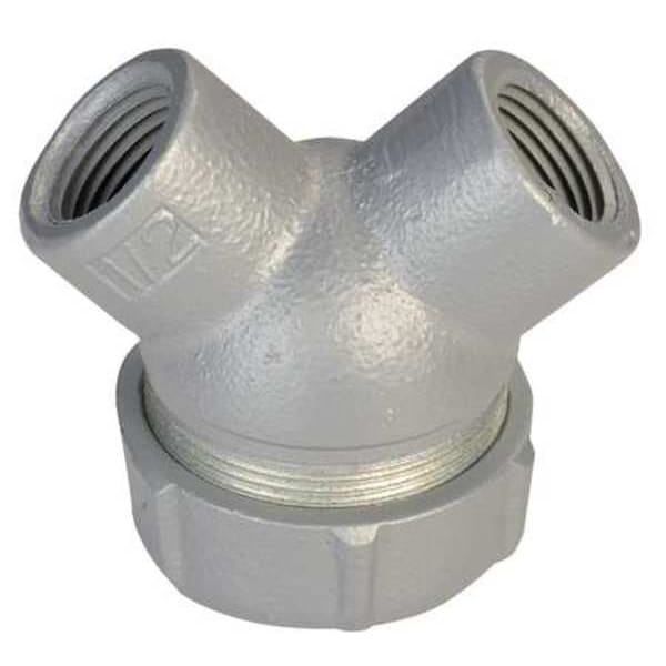 Appleton Electric IMC 90 Deg Elbow, 1 in, Threaded, Aluminum, Powder Coated, Gray - ELBY-100A