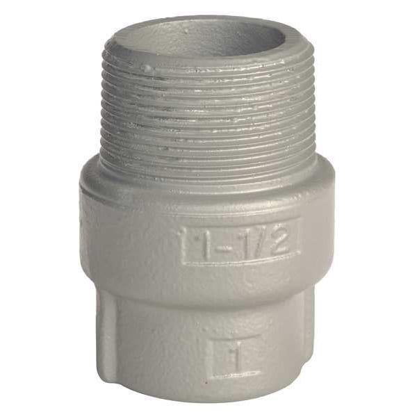 Appleton Electric IMC Grounding Hub, 1/2 in x 1 in, Threaded, Iron, Silver - ES10050