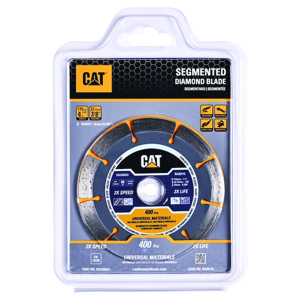 Caterpillar 400 Pro Segmented Universal Building Products Diamond Blade 4 1/2-In - 115mm - DA32002U