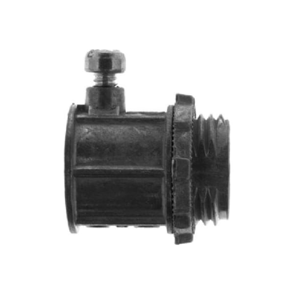 Halex EMT Connector, 2 in, Set Screw, Die Cast Zinc - 12320