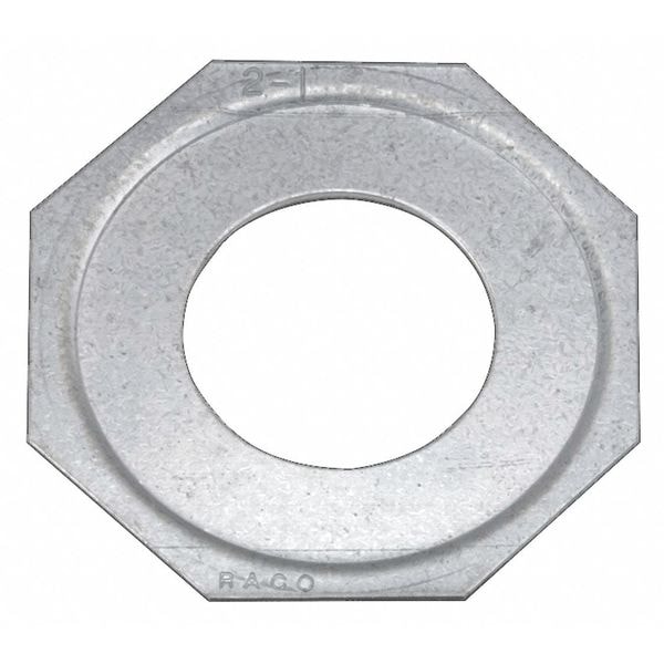 Raco Conduit Fitting Reducing Washer, 3-1/2 in x 2 in, Steel, Zinc Plated, Red - 1389