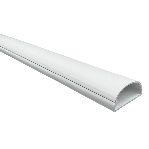 Kable Kontrol Smooth Mould Wall Cord Cover Cable Raceway - 1.22in W x 0.5in H Channel - 40in Long - KKSM-40
