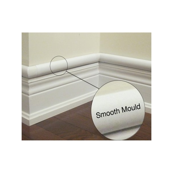 Kable Kontrol Smooth Mould Wall Cord Cover Cable Raceway - 1.22in W x 0.5in H Channel - 40in Long - KKSM-40