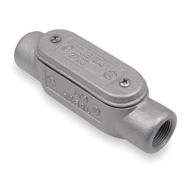 Abb Conduit Outlet Body w/Cover, Iron, C - C27CG-TB
