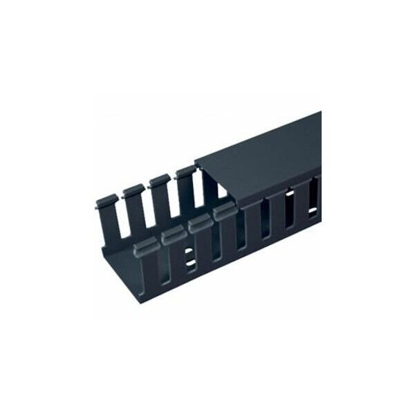 Panduit Base Wiring Duct, Type G, Wide Slot, Black, 3" x 2" x 1' (6-Pack) - G3X2BL6