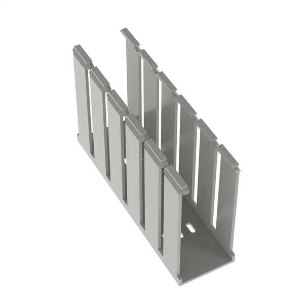 Panduit Wire Duct, Wide Slot, Gray, 2.25 W x 5 D - G2X5LG6
