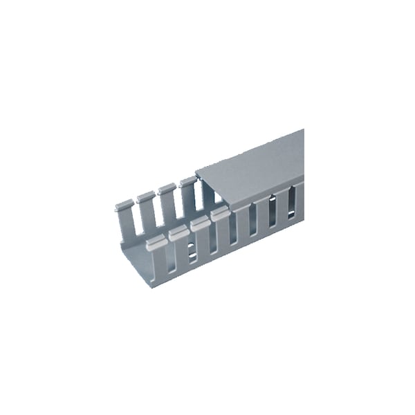 Panduit 6"X4" PVC WIRING DUCT TYPE G, SLOTTED SIDE WALL LIGHT GRAY - G6X4LG6