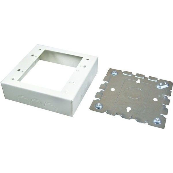 Legrand Wiremold Outlet Box, 2 Gang, 0 Knockout, Metal, Ivory, Wall Mounting - B32