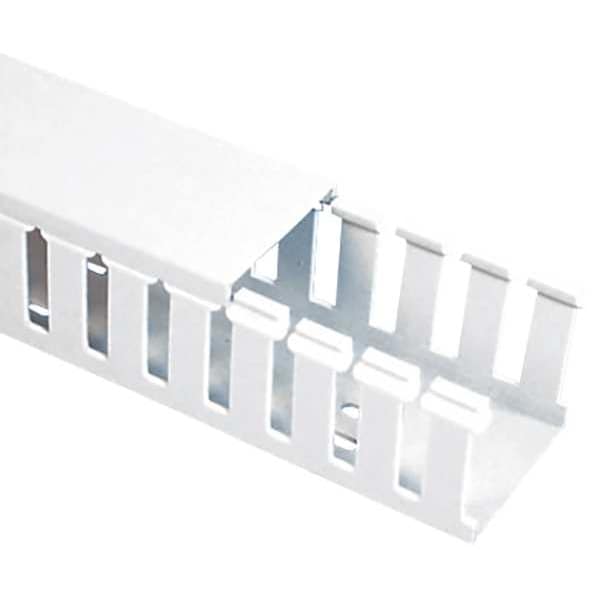Panduit Wire Duct, Wide Slot, White, 1.75 W x 2 D - G1.5X2WH6