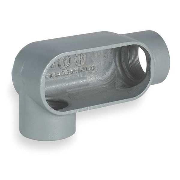 Hubbell Killark Conduit Outlet Body, Iron, LR, 1/2 In. - LR17