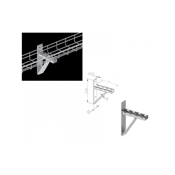 Kable Kontrol 8'' Cantilever Wall Mount Bracket - KK-CWB-8