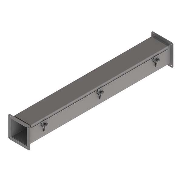 Nvent Hoffman Straight Section Wireway, 12 Rating, Steel, Powder Coated - F44W36