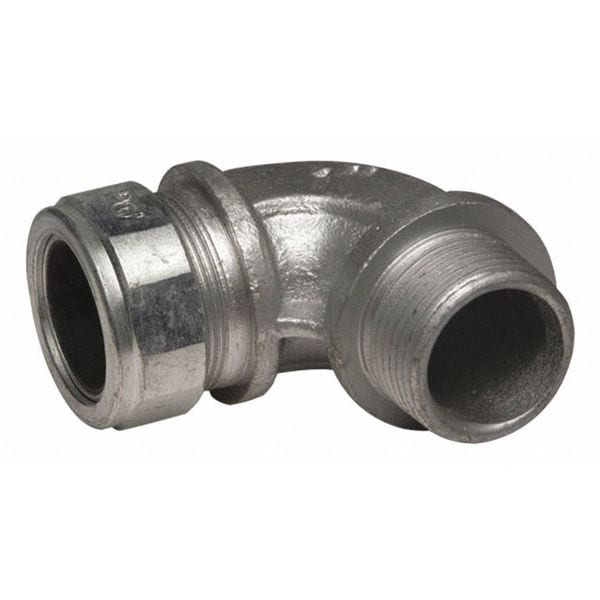 Raco Conduit Fitting Cordgrip, 1 in, Malleable Iron, Zinc Plated, Black - 3796-5