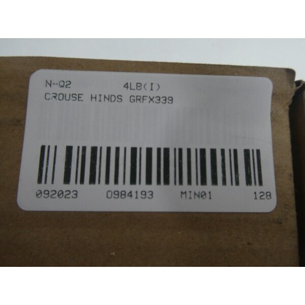 Crouse Hinds RIGID CONDUIT OUTLET BOX 1IN CONDUIT OUTLET BODIES AND BOX - GRFX339