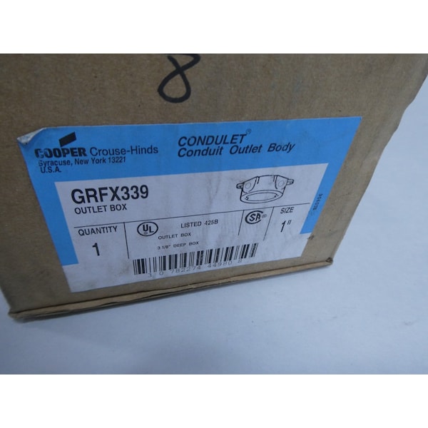 Crouse Hinds RIGID CONDUIT OUTLET BOX 1IN CONDUIT OUTLET BODIES AND BOX - GRFX339
