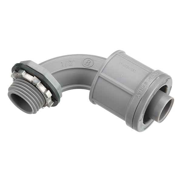 Bridgeport Fittings Conduit Fitting Connector, 3/4 in, Set Screw, Nylon, Gray - 470-PLT