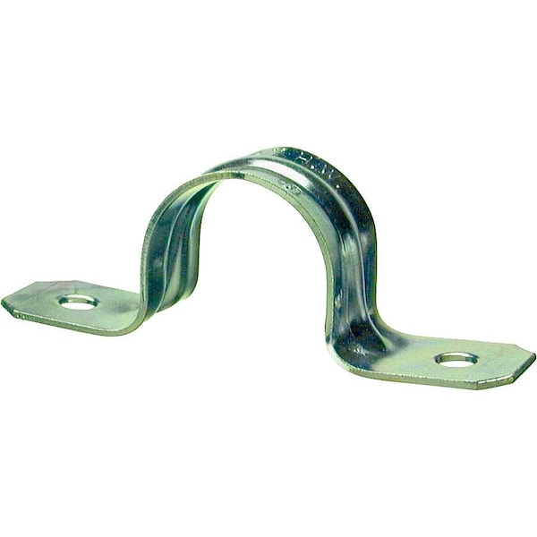 Halex Two Hole Strap, Conduit Use, 1-1/2 in, Steel, Galvanized - 26125