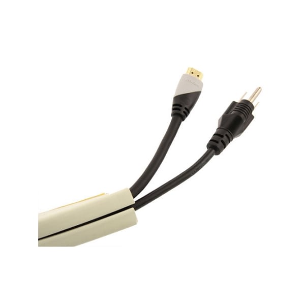 Electriduct Neoprene Cord Channel Kit- 10ft(Two-5ft pieces)- White, PK 2 - SR-RI-CC-10-WT-2PK
