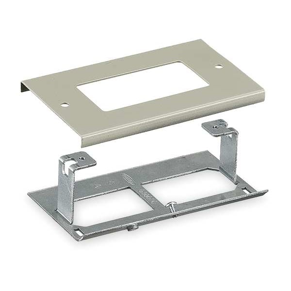 Hubbell Wiring Device-Kellems Single Receptacle Cover, Gray - HBL3048RGY