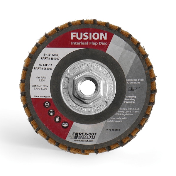 Disco de aletas Rex Cut Fusion 4 1/2 x 5/8-11 T29 Fusi - 894003