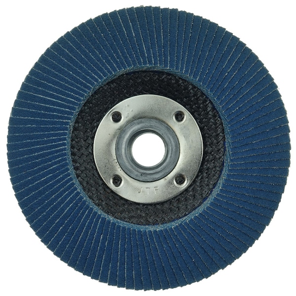 Disco abrasivo Weiler 4-1/2" Tiger Disc, disco de láminas planas (TY27), 120Z, 5/8"-11 UNC - 50699