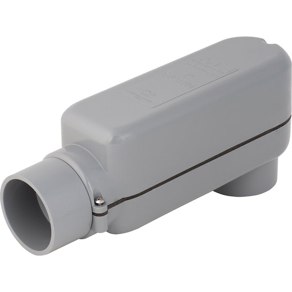 Madison Electric EZLB 2 In. Gray Molded PVC Service Entrance Conduit Body - EZLB200
