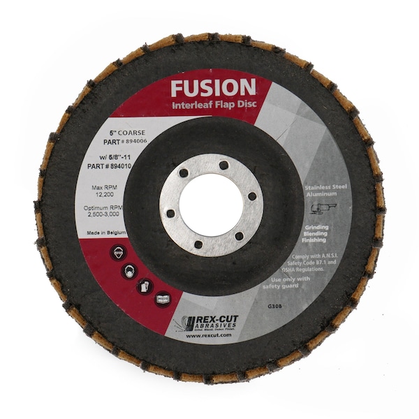 Disco de Láminas Fusion de Rex Cut 5 X 7/8 T29 Disco de Láminas Fusion Interleaf Muy Fino - 894006