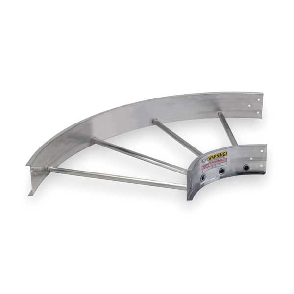 Cope Horizontal Elbow, 90 Degrees, 100 lb, 75 lb Capacity, Aluminum, Unfinished - 248-249F-24