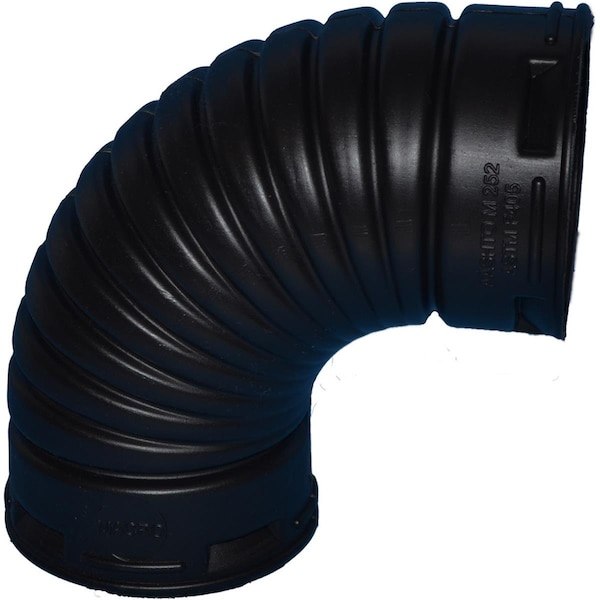 Eat-In 6 in. 90 deg Hub x Hub Corrugated Elbow - EA3970702