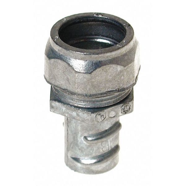 Raco EMT Coupling, 1 in, Compression, Die Cast Zinc, Zinc Plated - 1484