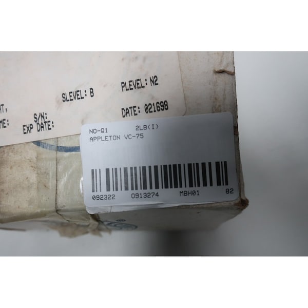 Appleton Electric Ceiling Hood Iron 3/4In Conduit Outlet Bodies And Box - VC-75