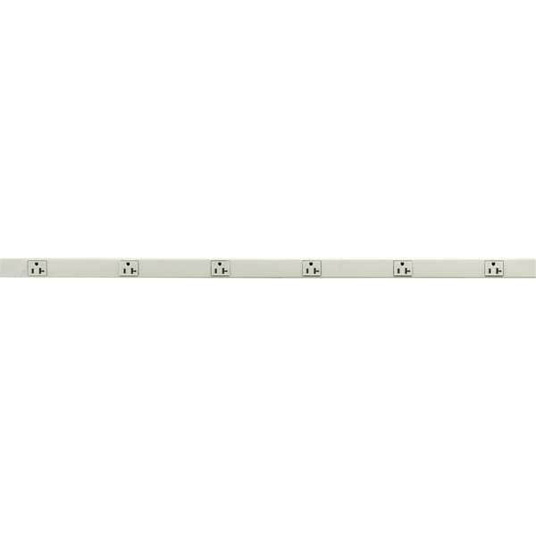 Hubbell Wiring Device-Kellems Prewired Raceway, 6 Outlets, Ivory - HBL24GB306IV