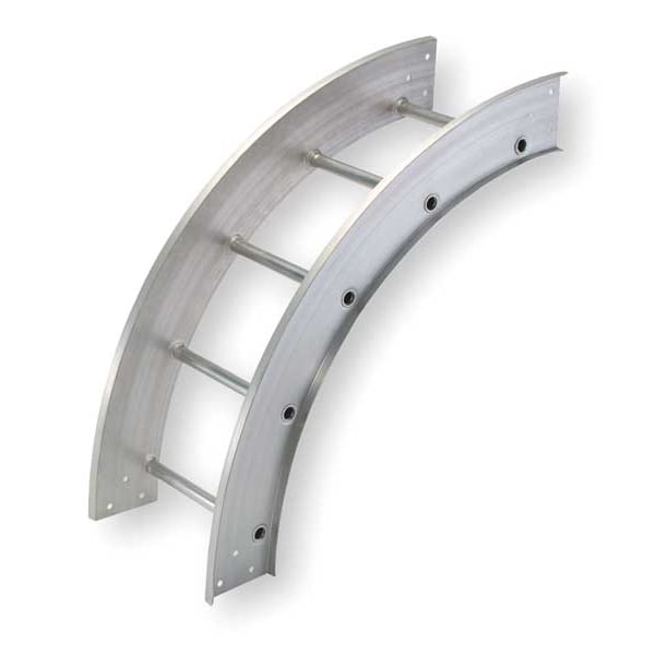 Cope 90 Degree Outside Vertical Elbow, 100 lb, 75 lb Capacity, Aluminum, Unfinished - 248-129O-24