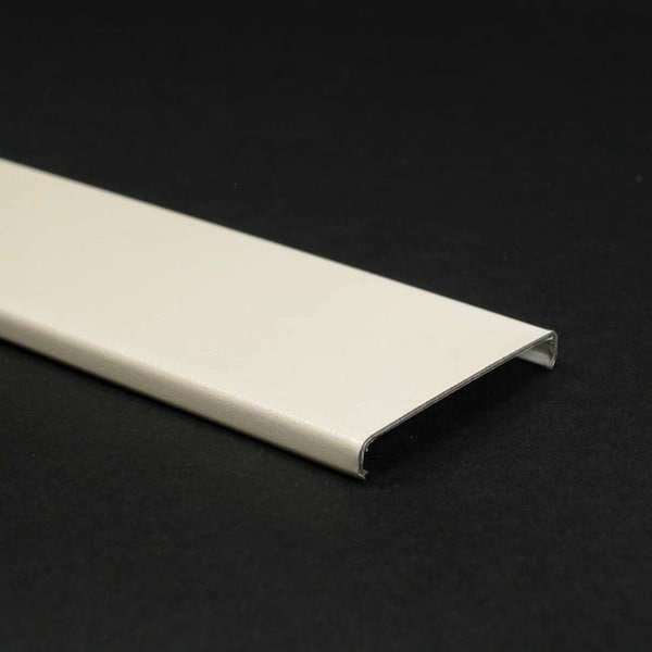 Legrand Cover Plate Raceway, 2400 Series, 1;2 Channel, 1-15/16 in W, 1/4 in H, 5 ft L, Ivory - V2400C