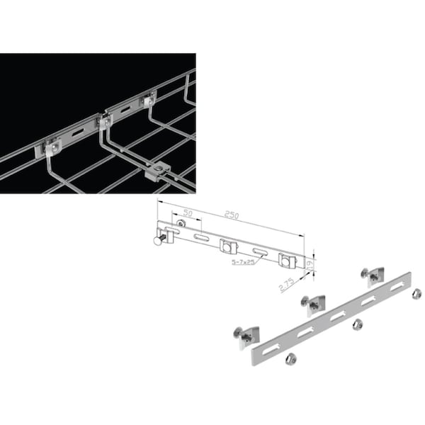 Kable Kontrol Strengthening Bar Coupler kit - (3) Flanged Washers - (3) Nuts - (3) Bolts - KK-SBR