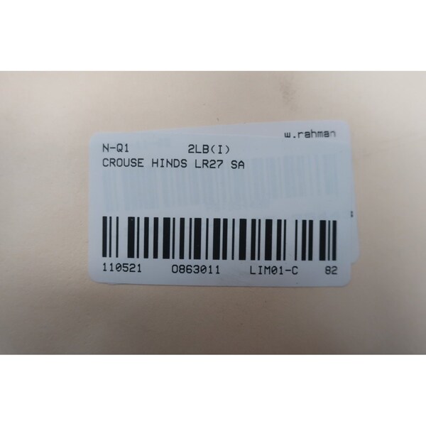Crouse Hinds Aluminum Lr 3/4In Conduit Outlet Bodies And Box, 5PK - LR27 SA