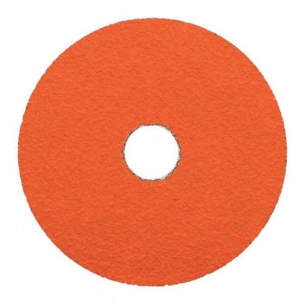 Disco de fibra cerámica de grano 80 de 114 mm de diámetro x 7/8 pulgadas CH, 25 discos/paquete - 79328
