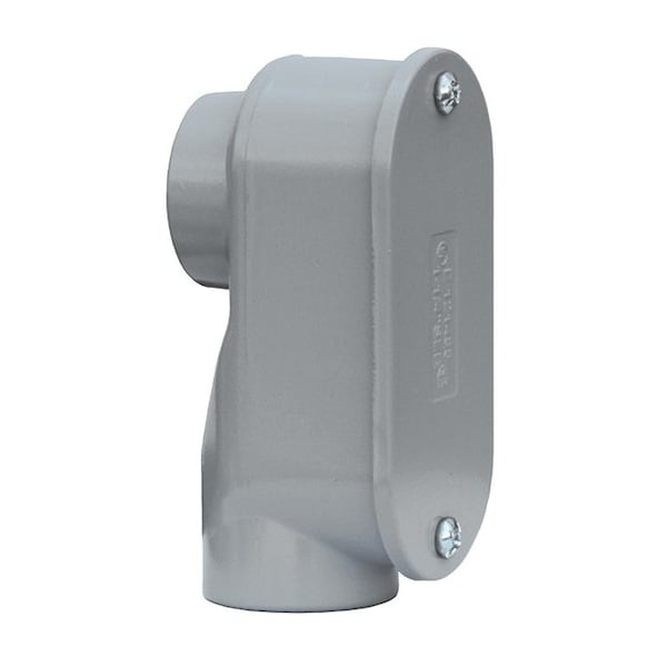 Dottie Conduit Fitting Elbow, 1 in, Threaded, Aluminum, Powder Coated, Gray - SLB100