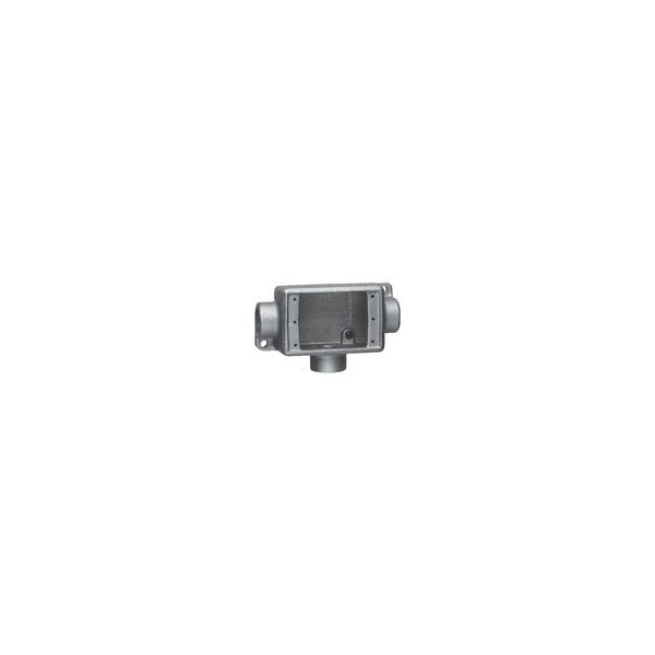 Crouse-Hinds Condulets and Unilets, 3 1'' Hub, 1-Gang, Electrogalvanized Aluminum Acrylic Painted Feraloy Iron - FDCT3