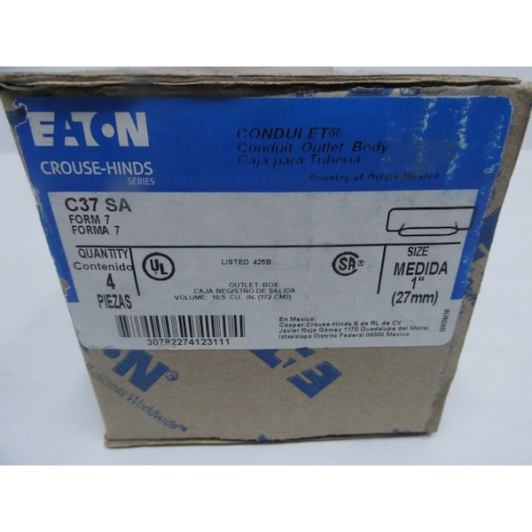 Eaton BOX OF 4 1IN CONDUIT OUTLET BODIES AND BOX - C37 SA