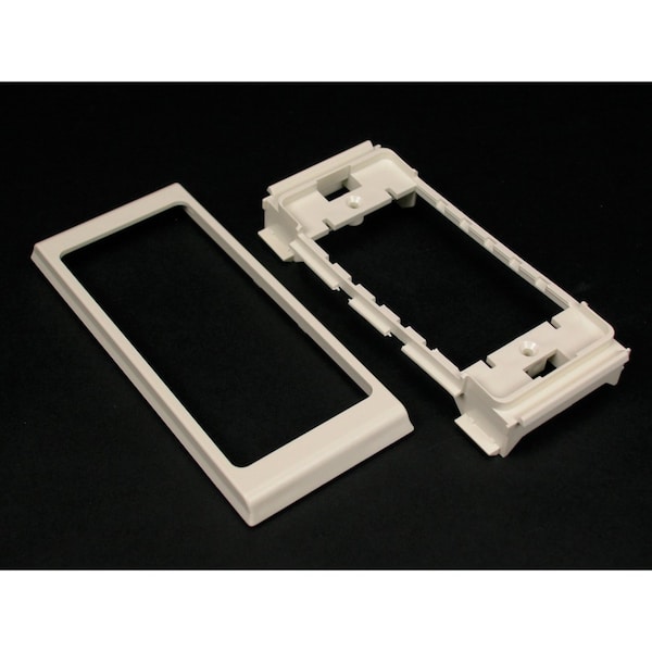 Legrand Raceway Twin Cover Device Bracket, CableSmart 40N2 Series, 2 3/16 in W, 3/4 in H, 5 1/4 in L, White - 40N2F31WH