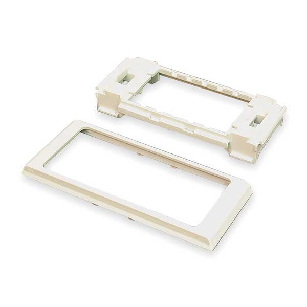 Legrand Raceway Twin Cover Device Bracket, CableSmart 40N2 Series, 2 3/16 in W, 3/4 in H, 5 1/4 in L, White - 40N2F31WH